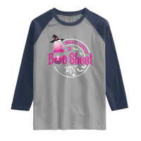 Breast Cancer Is Boo Sheet Raglan Shirt October Ghost Pink Ribbon - Wonder Print Shop