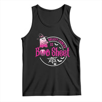 Breast Cancer Is Boo Sheet Tank Top October Ghost Pink Ribbon - Wonder Print Shop