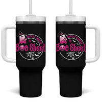 Breast Cancer Is Boo Sheet Tumbler With Handle October Ghost Pink Ribbon - Wonder Print Shop