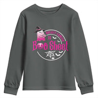 Breast Cancer Is Boo Sheet Youth Sweatshirt October Ghost Pink Ribbon - Wonder Print Shop