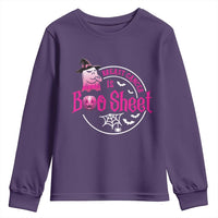 Breast Cancer Is Boo Sheet Youth Sweatshirt October Ghost Pink Ribbon - Wonder Print Shop