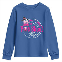 Breast Cancer Is Boo Sheet Youth Sweatshirt October Ghost Pink Ribbon - Wonder Print Shop