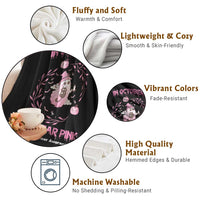 Breast Cancer Halloween Throw Blanket In October Ghost Wear Pink Black Cat - Wonder Print Shop