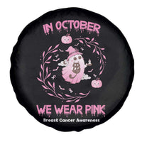 Breast Cancer Halloween Spare Tire Cover In October Ghost Wear Pink Black Cat - Wonder Print Shop