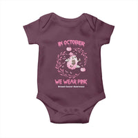 Breast Cancer Halloween Baby Onesie In October Ghost Wear Pink Black Cat - Wonder Print Shop
