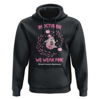 Breast Cancer Halloween Hoodie In October Ghost Wear Pink Black Cat - Wonder Print Shop