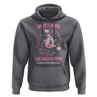 Breast Cancer Halloween Hoodie In October Ghost Wear Pink Black Cat - Wonder Print Shop
