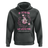 Breast Cancer Halloween Hoodie In October Ghost Wear Pink Black Cat - Wonder Print Shop