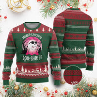 Breast Cancer Is Boo Sheet Ugly Christmas Sweater In October Ghost Wear Pink - Wonder Print Shop