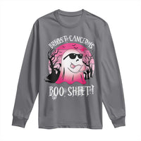 Breast Cancer Is Boo Sheet Long Sleeve Shirt In October Ghost Wear Pink - Wonder Print Shop