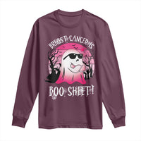Breast Cancer Is Boo Sheet Long Sleeve Shirt In October Ghost Wear Pink - Wonder Print Shop