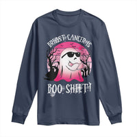 Breast Cancer Is Boo Sheet Long Sleeve Shirt In October Ghost Wear Pink - Wonder Print Shop