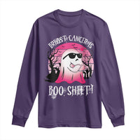 Breast Cancer Is Boo Sheet Long Sleeve Shirt In October Ghost Wear Pink - Wonder Print Shop