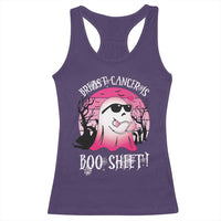Breast Cancer Is Boo Sheet Racerback Tank Top In October Ghost Wear Pink - Wonder Print Shop