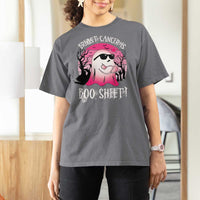 Breast Cancer Is Boo Sheet T Shirt For Women In October Ghost Wear Pink - Wonder Print Shop