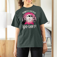Breast Cancer Is Boo Sheet T Shirt For Women In October Ghost Wear Pink - Wonder Print Shop