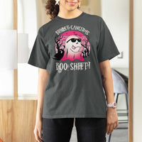 Breast Cancer Is Boo Sheet T Shirt For Women In October Ghost Wear Pink - Wonder Print Shop