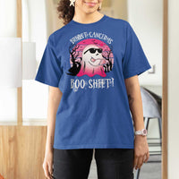 Breast Cancer Is Boo Sheet T Shirt For Women In October Ghost Wear Pink - Wonder Print Shop