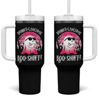 Breast Cancer Is Boo Sheet Tumbler With Handle In October Ghost Wear Pink - Wonder Print Shop