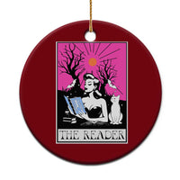 The Reader Tarot Ceramic Ornament Witch Reading Book Club Occult Cat Mom - Wonder Print Shop
