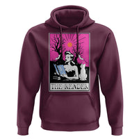 The Reader Tarot Hoodie Witch Reading Book Club Occult Cat Mom - Wonder Print Shop