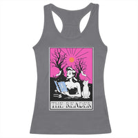 The Reader Tarot Racerback Tank Top Witch Reading Book Club Occult Cat Mom - Wonder Print Shop