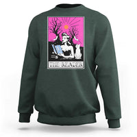 The Reader Tarot Sweatshirt Witch Reading Book Club Occult Cat Mom - Wonder Print Shop