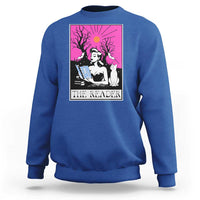 The Reader Tarot Sweatshirt Witch Reading Book Club Occult Cat Mom - Wonder Print Shop