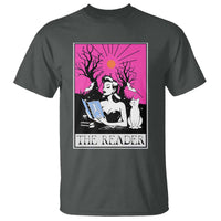 The Reader Tarot T Shirt Witch Reading Book Club Occult Cat Mom - Wonder Print Shop