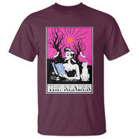 The Reader Tarot T Shirt Witch Reading Book Club Occult Cat Mom - Wonder Print Shop