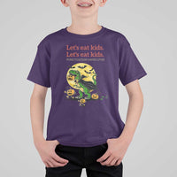 Grammar English Teacher T Shirt For Kid Funny Halloween Dinosaurs Pumpkin Punctuation Saves Lives