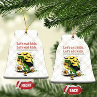 Grammar English Teacher Ceramic Ornament Funny Halloween Dinosaurs Pumpkin Punctuation Saves Lives