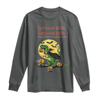 Grammar English Teacher Long Sleeve Shirt Funny Halloween Dinosaurs Pumpkin Punctuation Saves Lives