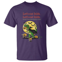 Grammar English Teacher T Shirt Funny Halloween Dinosaurs Pumpkin Punctuation Saves Lives