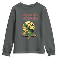 Grammar English Teacher Youth Sweatshirt Funny Halloween Dinosaurs Pumpkin Punctuation Saves Lives