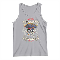 Skull Pirate Let The Pirate Shenanigans Begin Tank Top Halloween Crossbones Freebooter