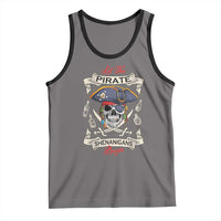 Skull Pirate Let The Pirate Shenanigans Begin Tank Top Halloween Crossbones Freebooter