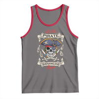 Skull Pirate Let The Pirate Shenanigans Begin Tank Top Halloween Crossbones Freebooter