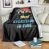 It's Fine I'm Fine Everything Is Fine Funny Cat Throw Blanket Christmas Gift - Wonder Print Shop