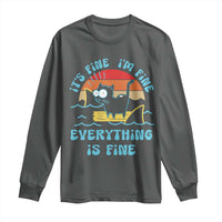 It's Fine I'm Fine Everything Is Fine Funny Cat Long Sleeve Shirt Christmas Gift - Wonder Print Shop