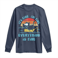 It's Fine I'm Fine Everything Is Fine Funny Cat Long Sleeve Shirt Christmas Gift - Wonder Print Shop