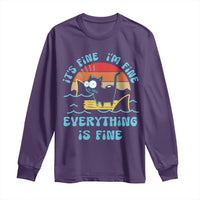 It's Fine I'm Fine Everything Is Fine Funny Cat Long Sleeve Shirt Christmas Gift - Wonder Print Shop