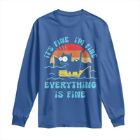 It's Fine I'm Fine Everything Is Fine Funny Cat Long Sleeve Shirt Christmas Gift - Wonder Print Shop