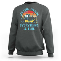 It's Fine I'm Fine Everything Is Fine Funny Cat Sweatshirt Christmas Gift - Wonder Print Shop