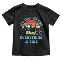 It's Fine I'm Fine Everything Is Fine Funny Cat Toddler T Shirt Christmas Gift - Wonder Print Shop