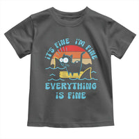 It's Fine I'm Fine Everything Is Fine Funny Cat Toddler T Shirt Christmas Gift - Wonder Print Shop