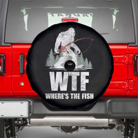 WTF Where's The Fish Spare Tire Cover Funny Fishing Gifts Bigfoot Sasquatch - Wonder Print Shop