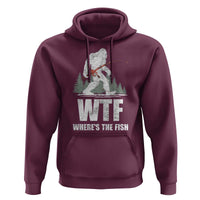 WTF Where's The Fish Hoodie Funny Fishing Gifts Bigfoot Sasquatch - Wonder Print Shop