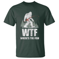 WTF Where's The Fish T Shirt Funny Fishing Gifts Bigfoot Sasquatch - Wonder Print Shop