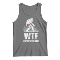WTF Where's The Fish Tank Top Funny Fishing Gifts Bigfoot Sasquatch - Wonder Print Shop